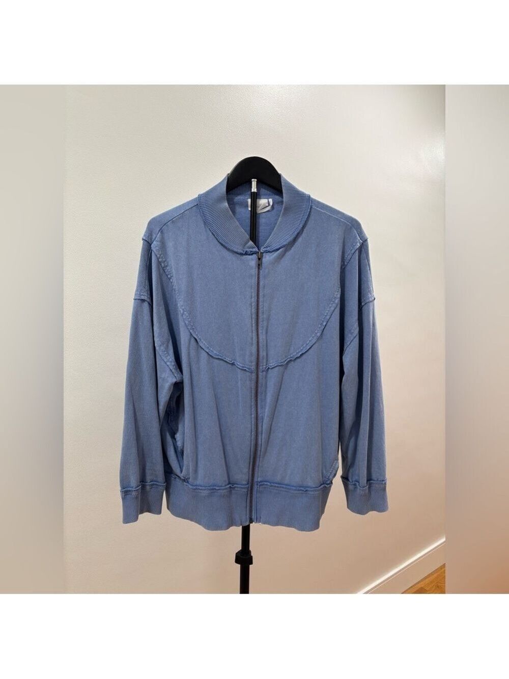 572. Urban Outfitters Light Blue Front Zipper Top